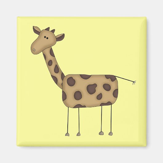 Strichmännchen Giraffe Tshirts und Geschenke Magnet (Vorne)