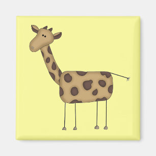 Strichmännchen-Giraffen-T-Shirts und Geschenke Magnet