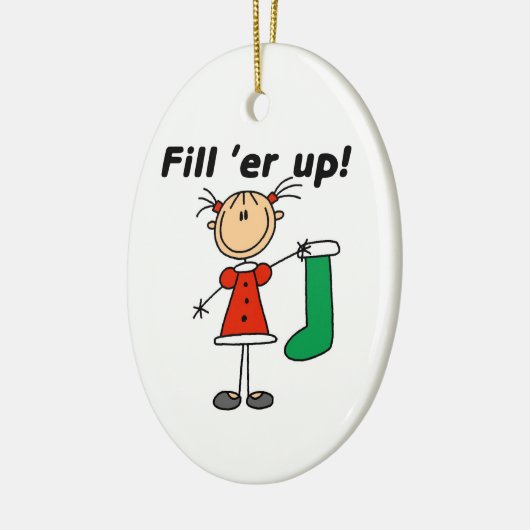 Strichmännchen Girl Fill 'er Up Ornament (Links)