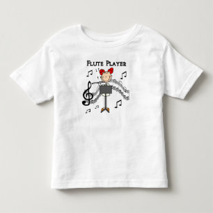 Strichmännchen Girl Flute Player Tshirts und Gesch
