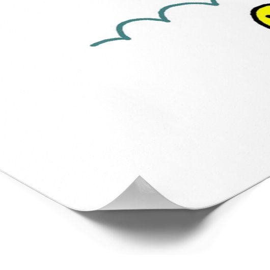 Strichmännchen Girl I Swim Poster (Ecke)