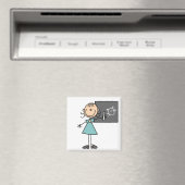 Strichmännchen Girl im Chalk Board Magnet (In Situ (Geschirrspüler))