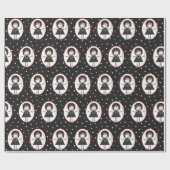 Strichmännchen Girl in Sneakers Geschenkpapier (Flach)