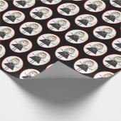 Strichmännchen Girl in Sneakers Geschenkpapier (Ecke)