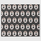 Strichmännchen Girl in Sneakers Geschenkpapier (Flach)