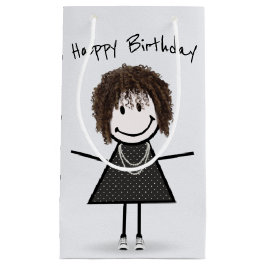 Strichmännchen Girl in Sneakers Kleine Geschenktüte