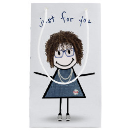 Strichmännchen Girl in Sneakers Kleine Geschenktüte