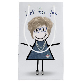 Strichmännchen Girl in Sneakers Kleine Geschenktüte