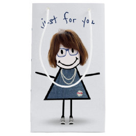 Strichmännchen Girl in Sneakers Kleine Geschenktüte