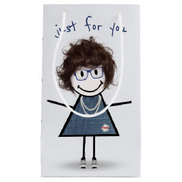 Strichmännchen Girl in Sneakers Kleine Geschenktüte