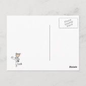 Strichmännchen Girl Karate T - Shirt und Geschenke Postkarte (Rückseite)