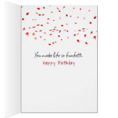 Strichmännchen Girl mit Birthday Bouquet (Innen (Rechts))