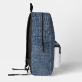 Strichmännchen Girl mit Daisis und Blue Denim Bedruckter Rucksack (Links)