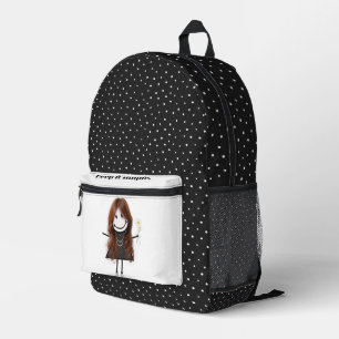 Strichmännchen Girl mit Inspirierend Angebot Bedruckter Rucksack