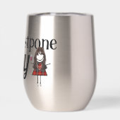 Strichmännchen Girl mit Joyquote (Rückseite)
