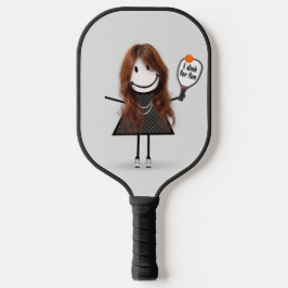 Strichmännchen Girl mit Pickleball Paddle