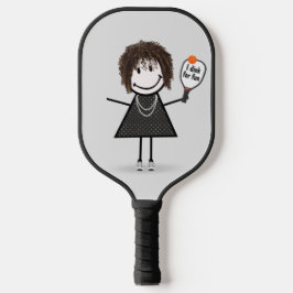 Strichmännchen Girl mit Pickleball Paddle