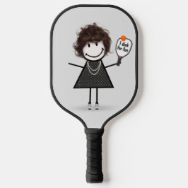 Strichmännchen Girl mit Pickleball Paddle