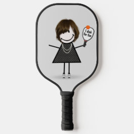 Strichmännchen Girl mit Pickleball Paddle