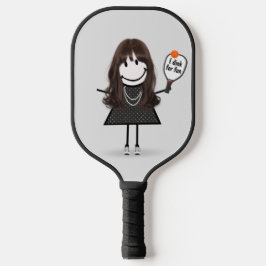 Strichmännchen Girl mit Pickleball Paddle