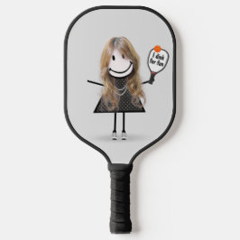 Strichmännchen Girl mit Pickleball Paddle
