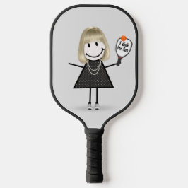 Strichmännchen Girl mit Pickleball Paddle