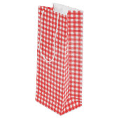 Strichmännchen Girl mit Rotem Wein Geschenktüte Für Weinflaschen (Rückseite Schrägansicht)