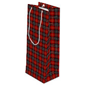 Strichmännchen Girl mit Rotem Wein Geschenktüte Für Weinflaschen (Rückseite Schrägansicht)