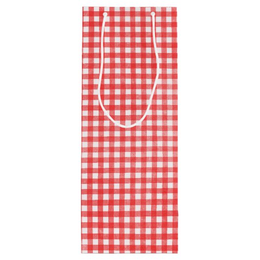 Strichmännchen Girl mit Rotem Wein Geschenktüte Für Weinflaschen (Rückseite)