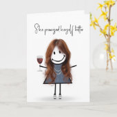 Strichmännchen Girl mit Sneakers Karte (Gelbe Blume)