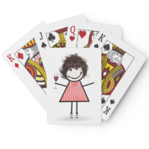 Strichmännchen Girl mit Weinglas