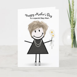 Strichmännchen Girl Mother's Day für Stepama Karte