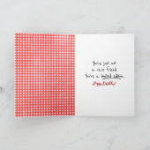 Strichmännchen Girl On Red Karte (Innenseite)