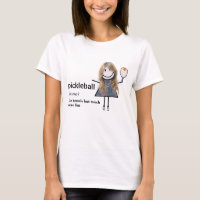 Strichmännchen Girl Pickleball und Paddle