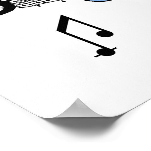 Strichmännchen Girl Tuba Player T - Shirt und GIft Poster (Ecke)