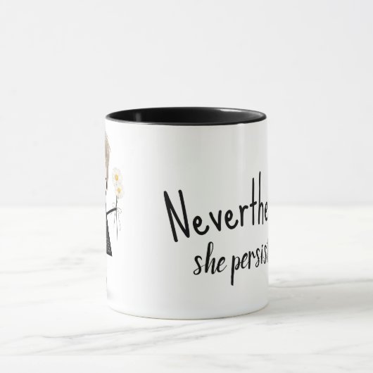 Strichmännchen Girl with Daisies Tasse (Zentrum)