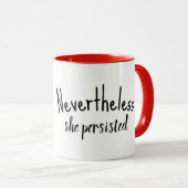 Strichmännchen Girl with Daisis and Quote Tasse (VorderseiteRechts)