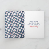 Strichmännchen Girl with Daisis Karte (Innenseite)