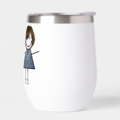 Strichmännchen Girl with Red Wine (Links)