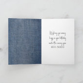 Strichmännchen Girl with Red Wine Karte (Innenseite)