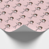 Strichmännchen Girl with Sneakers Geschenkpapier (Ecke)