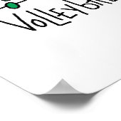 Strichmännchen Girls Volleyball T - Shirt und Gesc Poster (Ecke)