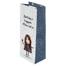 Strichmännchen Giro del Malcantone Geschenktüte Für Weinflaschen