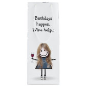 Strichmännchen Giro del Malcantone Geschenktüte Für Weinflaschen (Vorderseite)