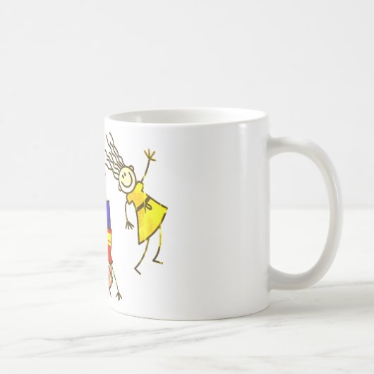 Strichmännchen, glücklich kaffeetasse (Rechts)