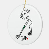 Strichmännchen Golfer Keramikornament (Links)
