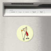 Strichmännchen Golfer Magnet (In Situ (Geschirrspüler))