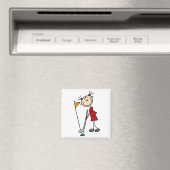Strichmännchen Golfer Magnet (In Situ (Geschirrspüler))