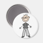 Strichmännchen Grandpa Magnet (Vorderseite/Rückseite)
