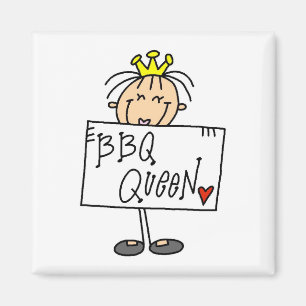 Strichmännchen GRILLEN Queen Magnet